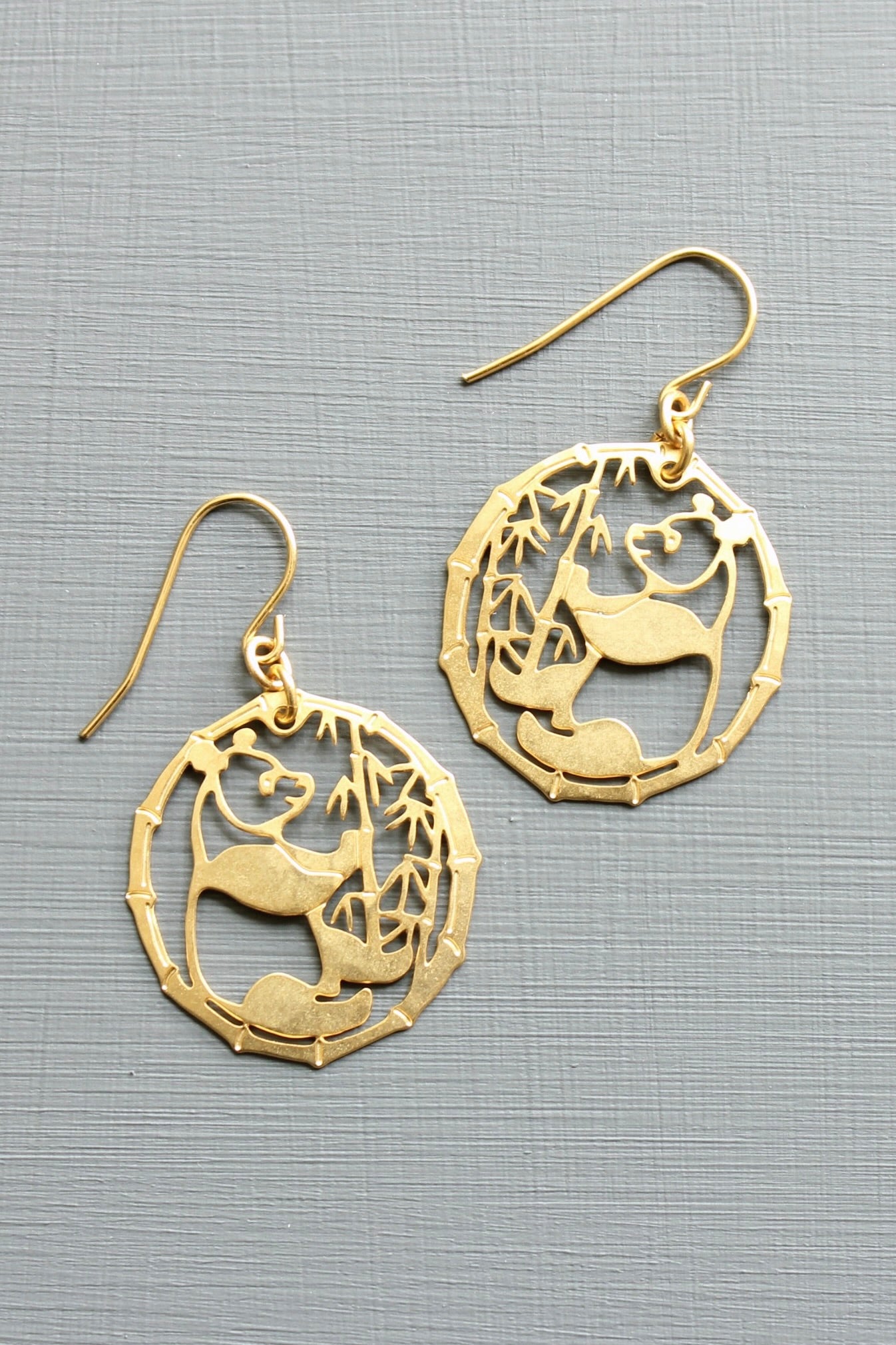 Panda earrings 1.125 inches