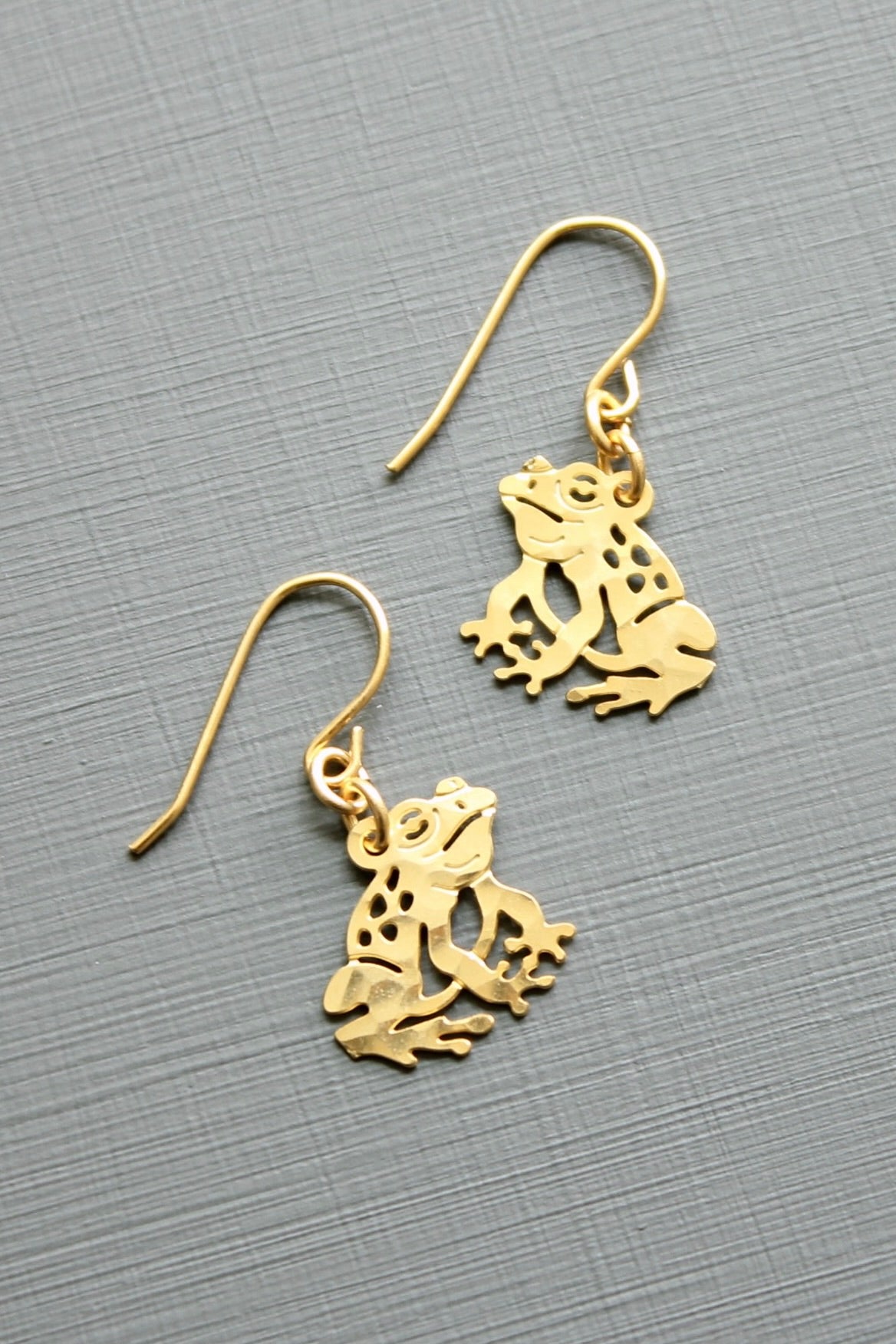 Mini frog earrings .5 inch