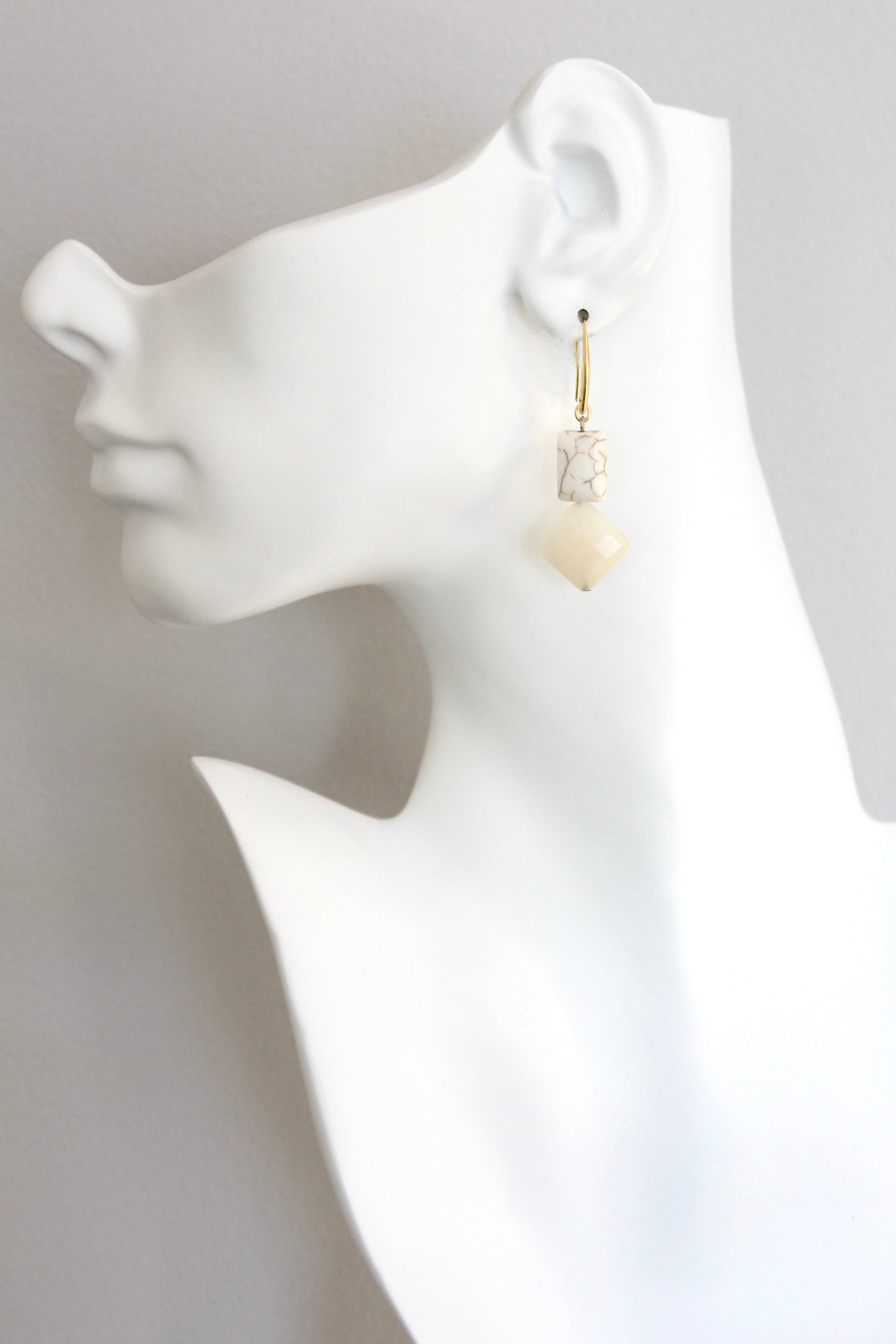 ISLE13 White and cream earrings