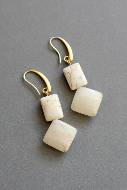 ISLE13 White and cream earrings