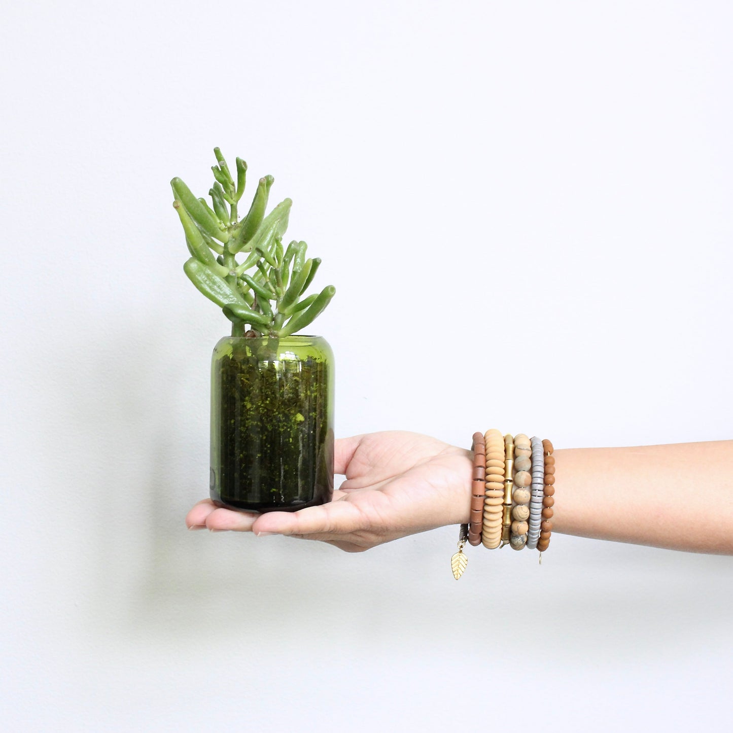 JLTB09 brown and gray wrap bracelet