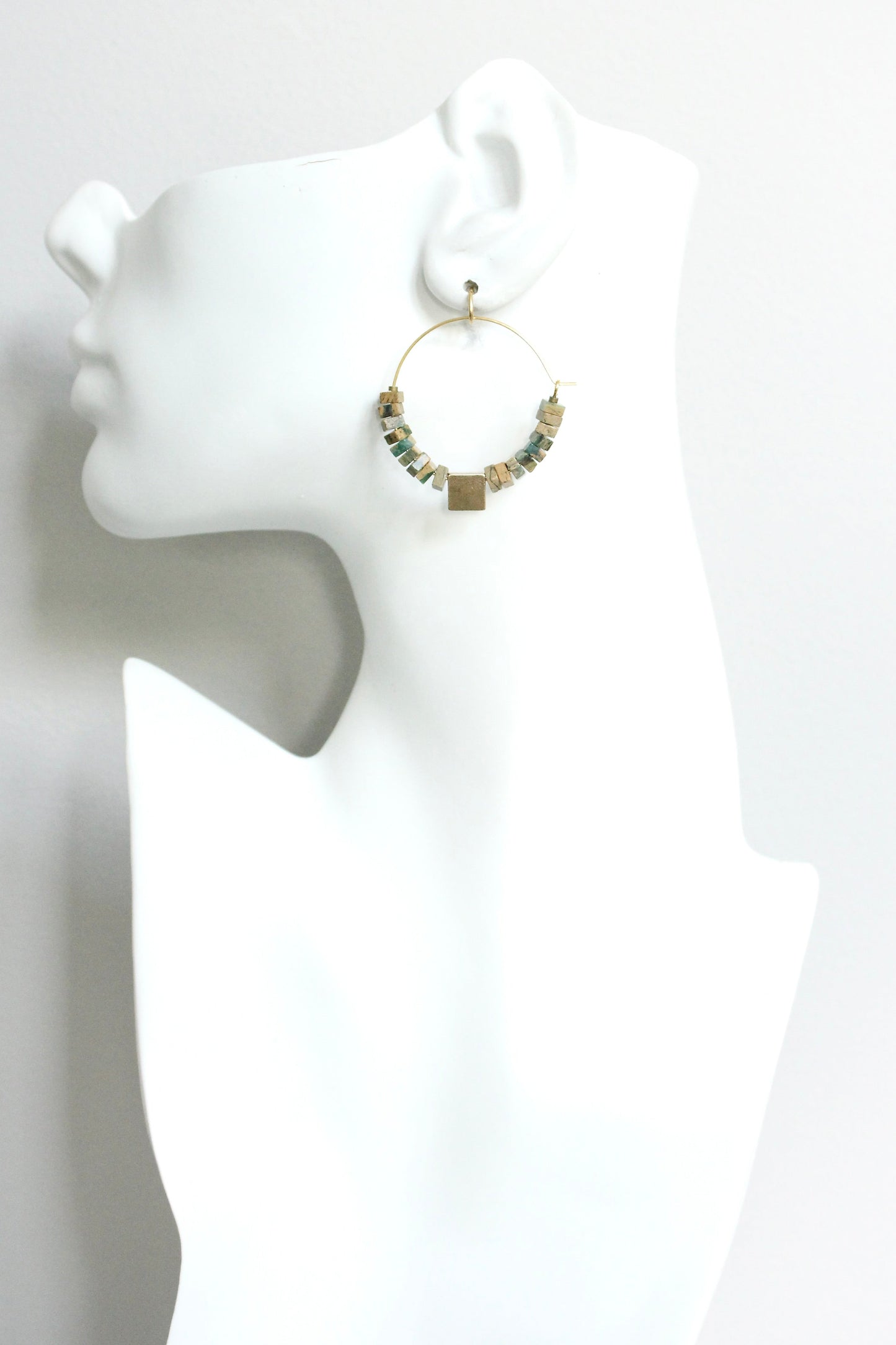 JLTE06 jasper hoop earrings