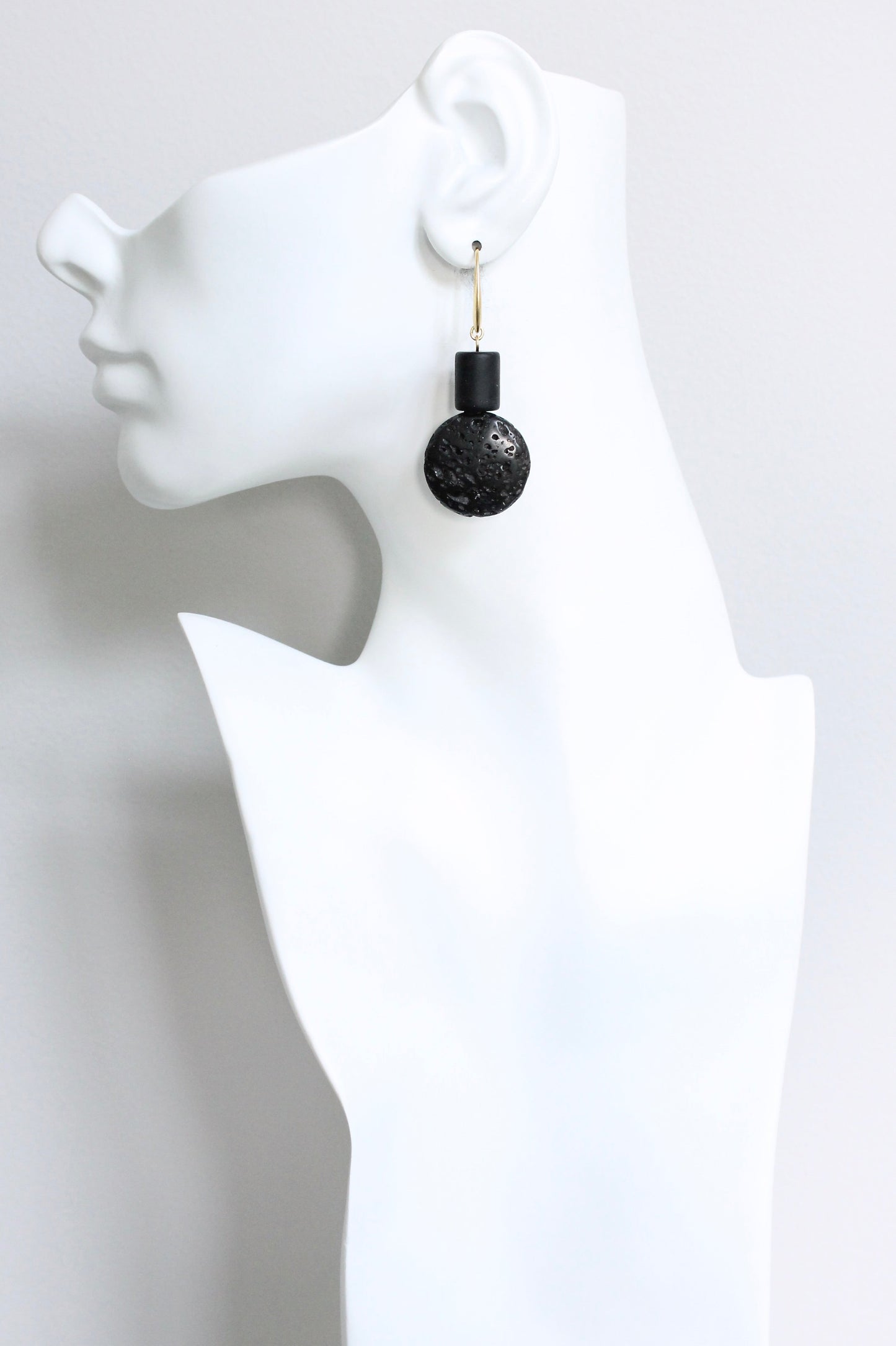 JLTE29 lava and glass earrings
