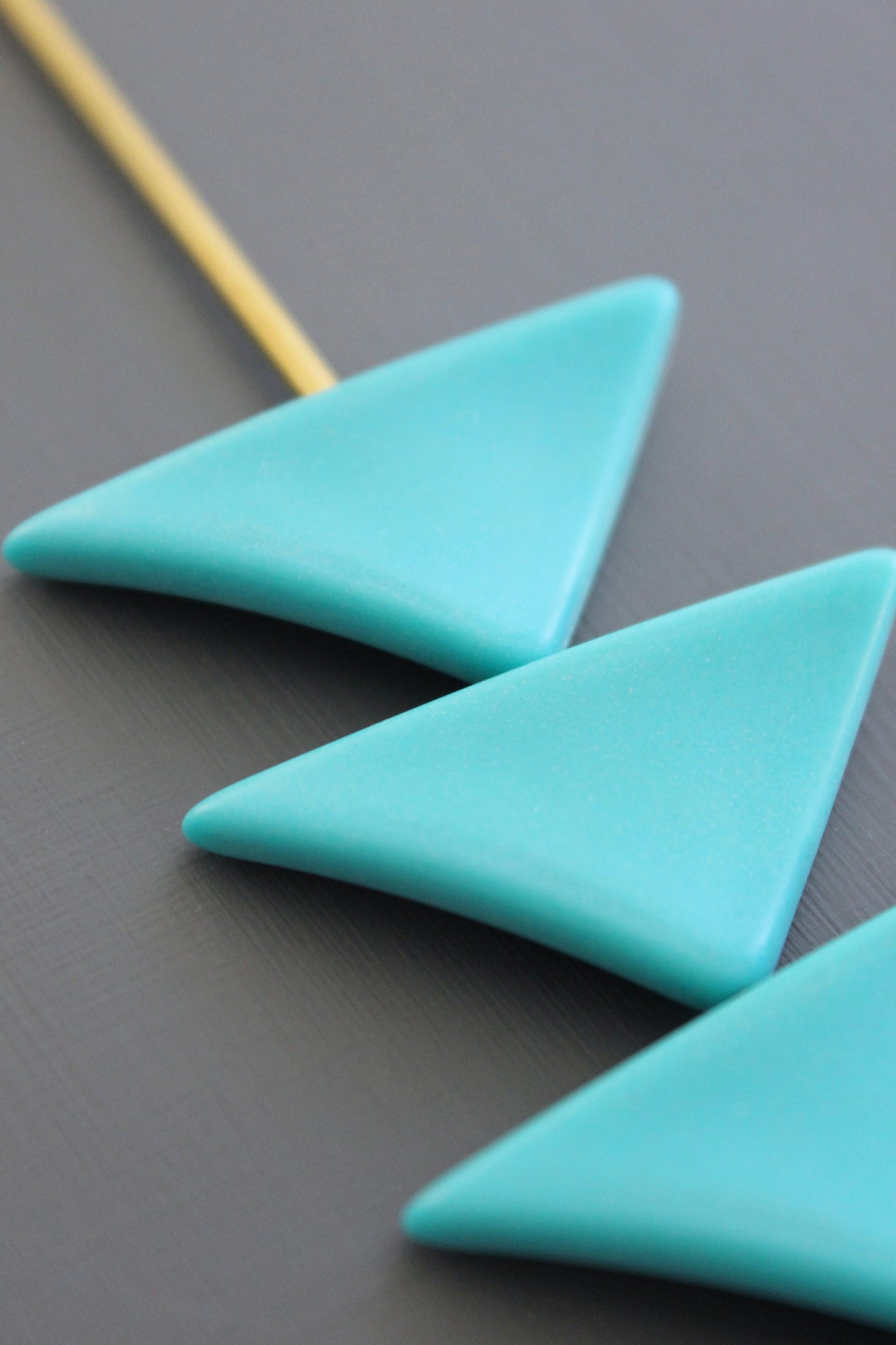 KYL130 turquoise triangle geometric necklace