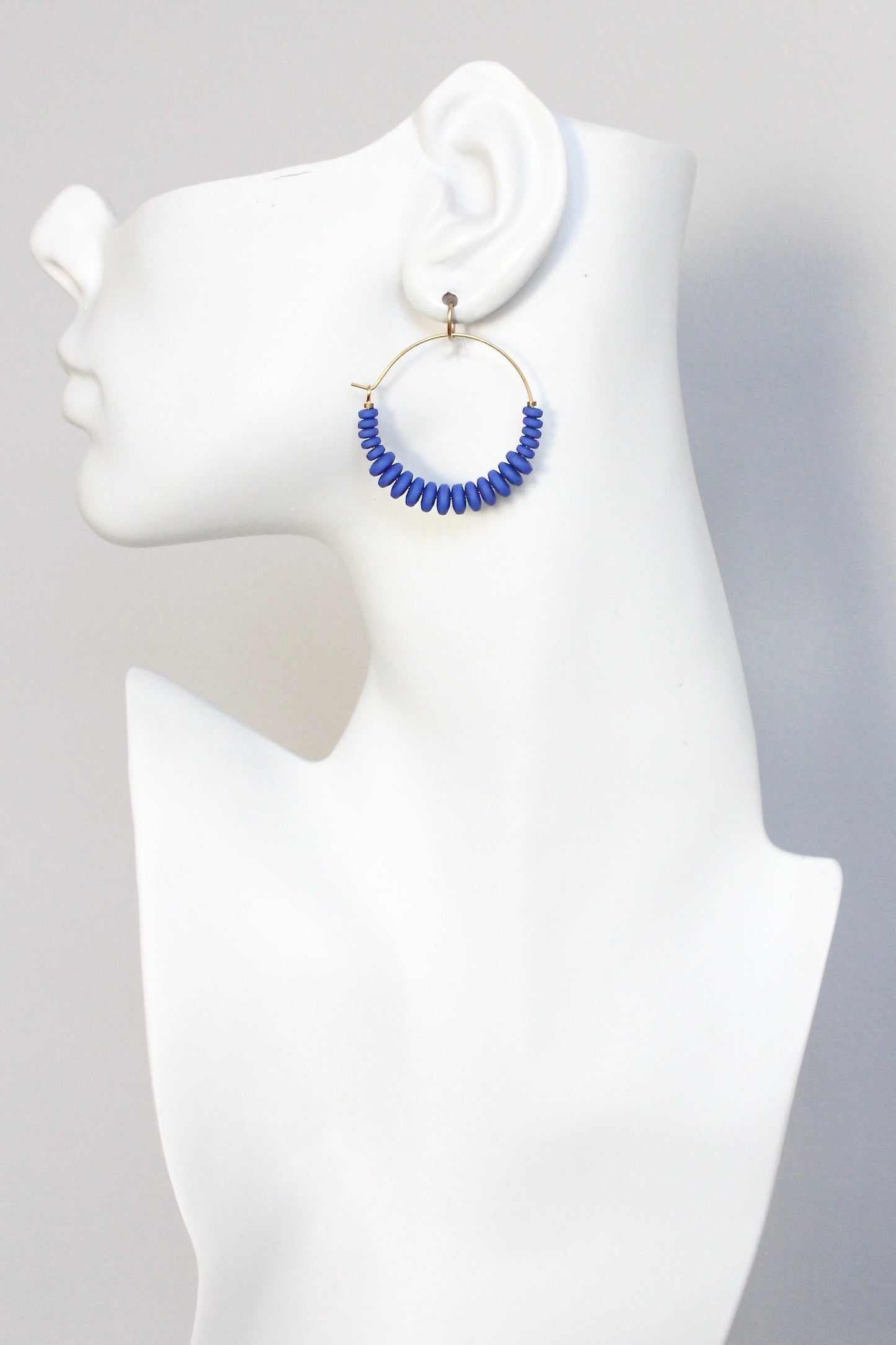 KYLE08 cobalt hoop earrings