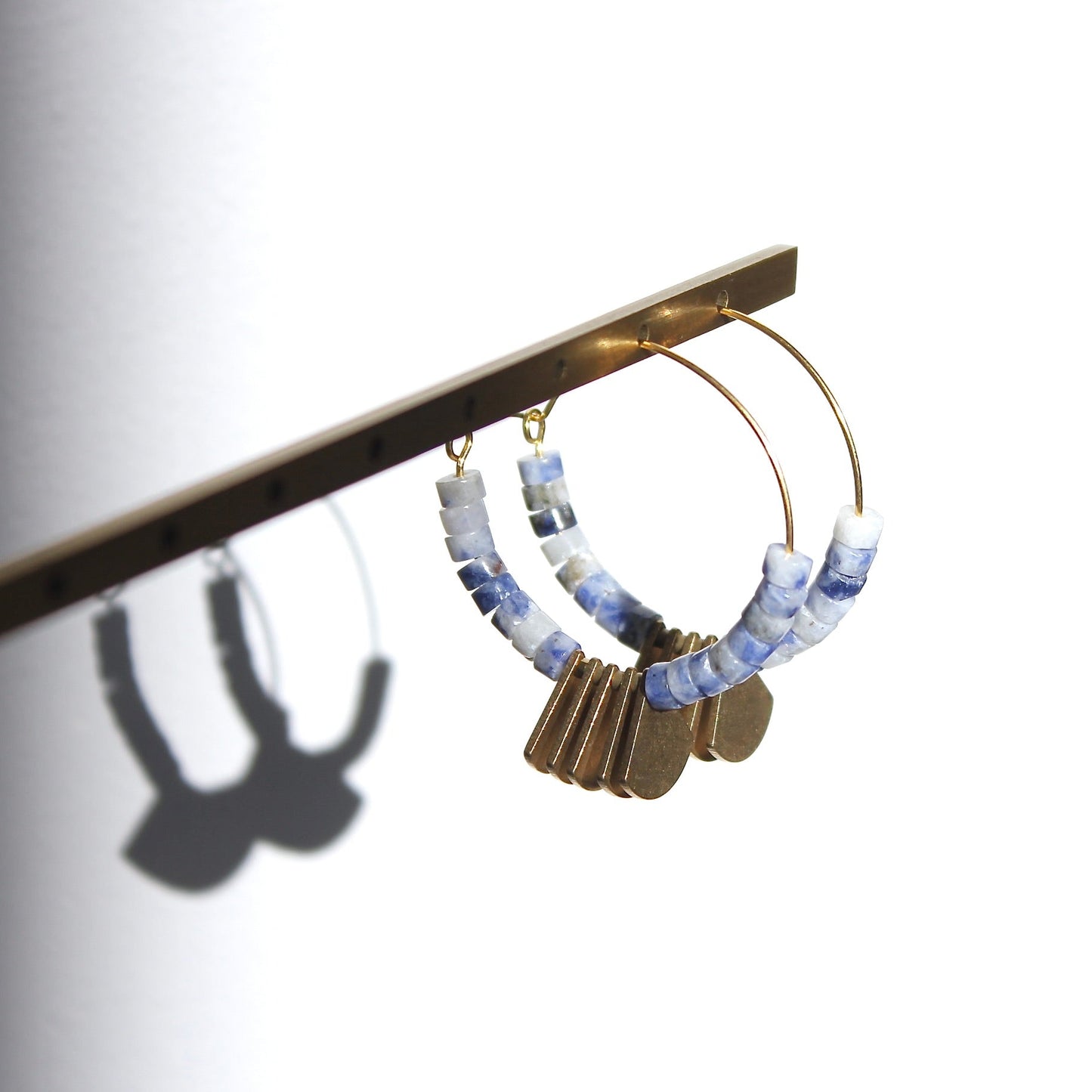 KYLE14 sodalite hoop earrings