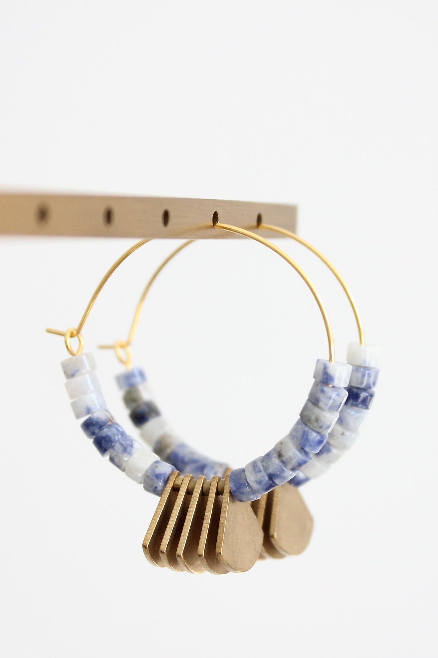 KYLE14 sodalite hoop earrings