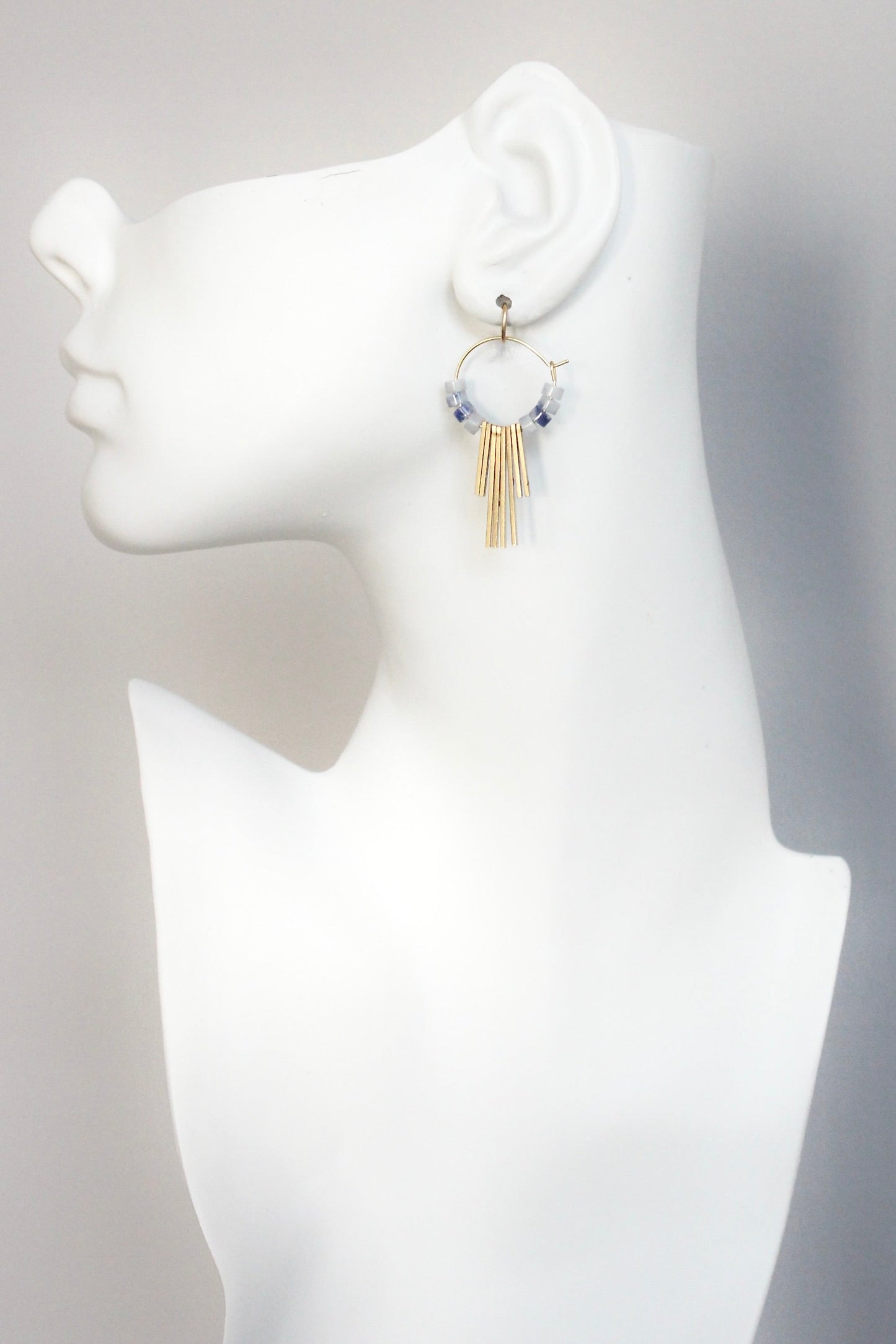 KYLE16 sodalite hoop earrings