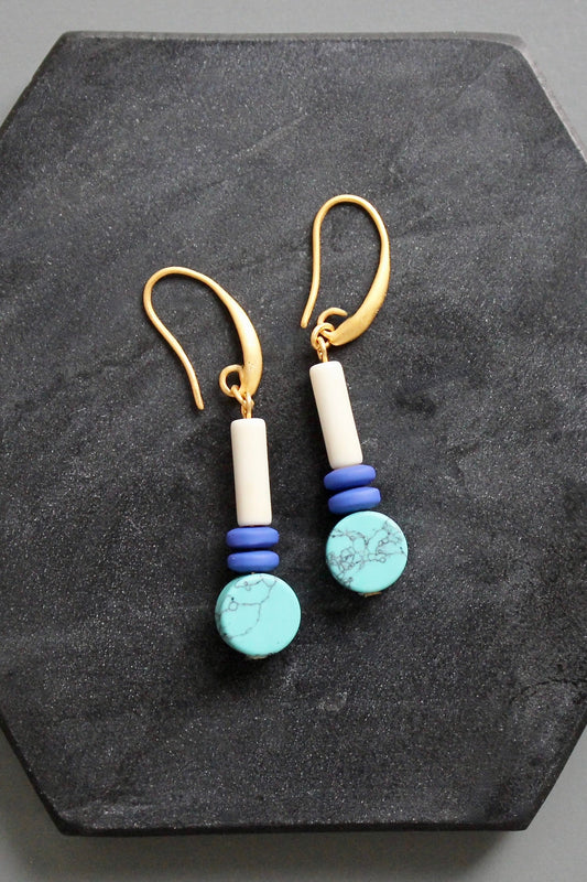KYLE20 turquoise and cobalt earrings