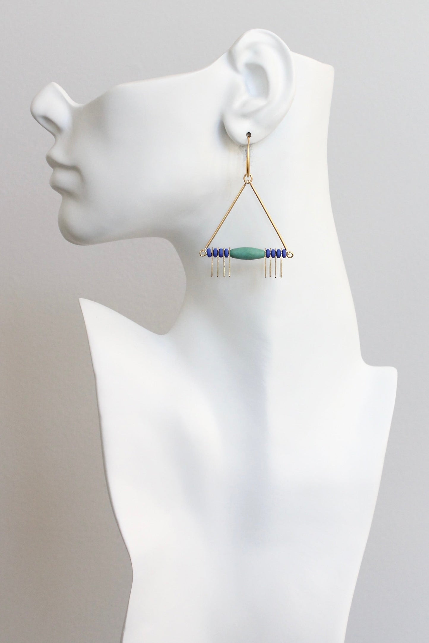 KYLE36 turquoise and cobalt earrings