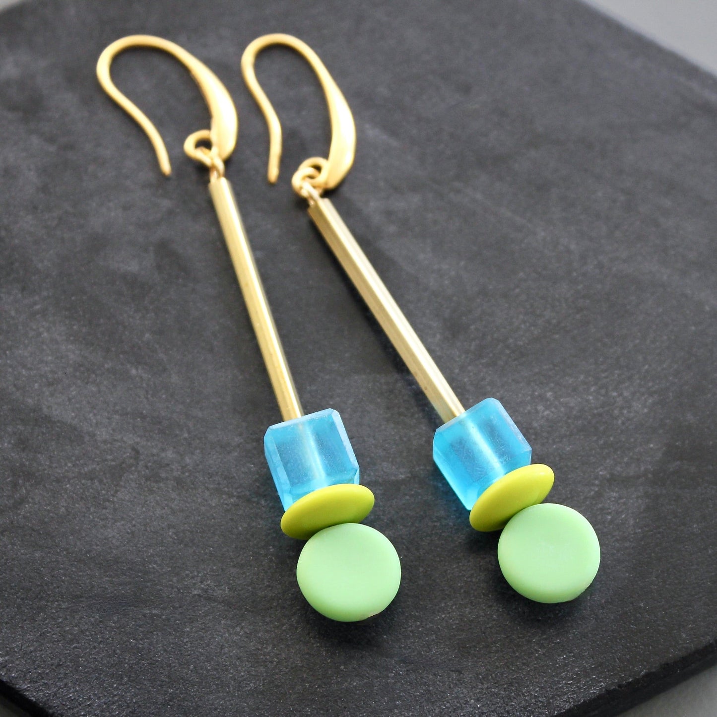 KYLE50 matte glass geometric earrings