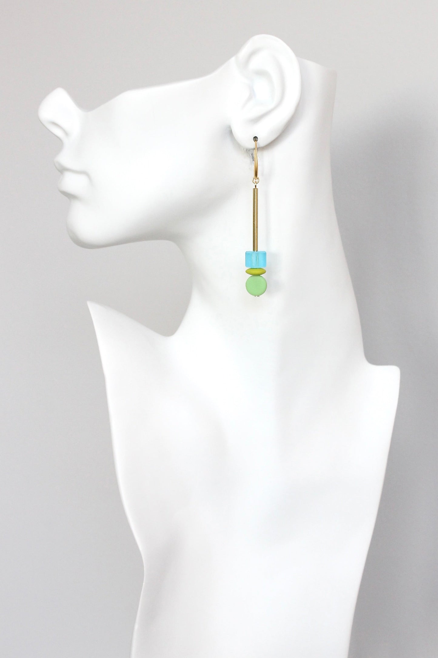 KYLE50 matte glass geometric earrings