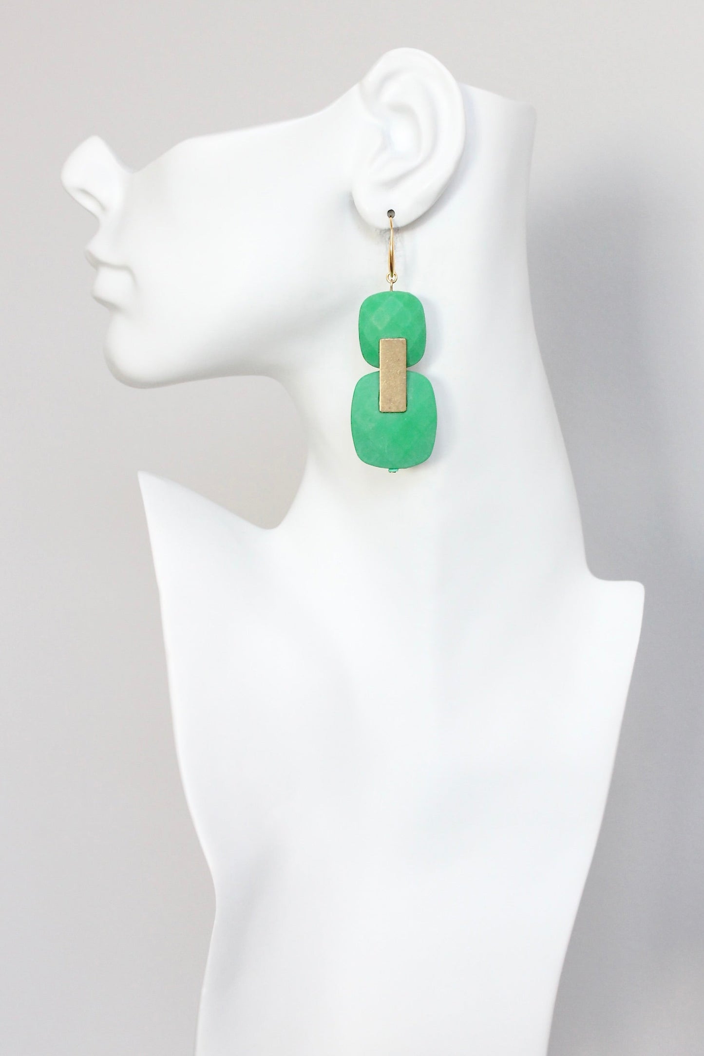KYLE55 green geometric earrings