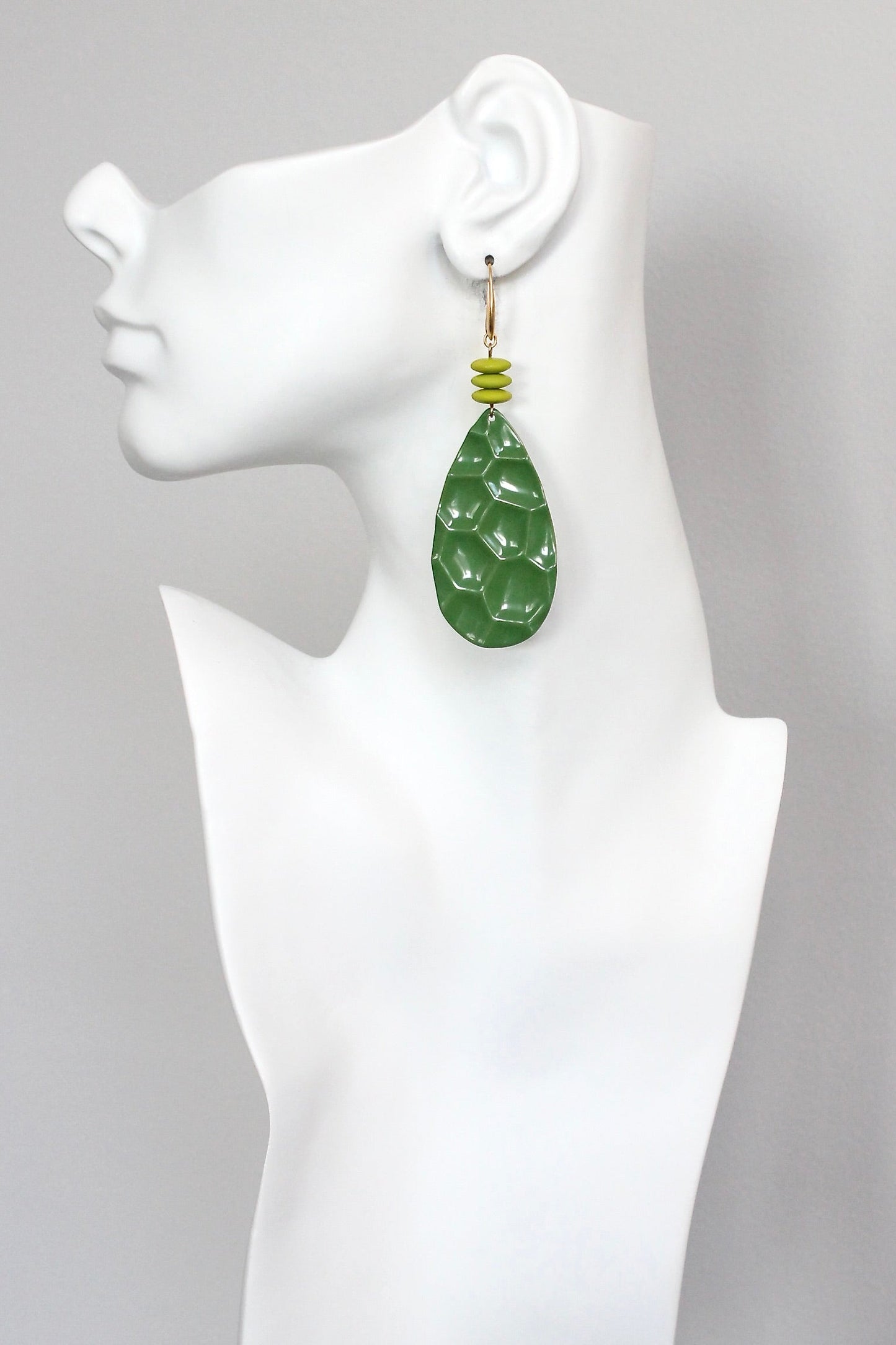 KYLE71 green enameled earrings