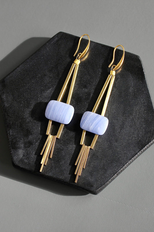 KYLE76 lavender geometric earrings