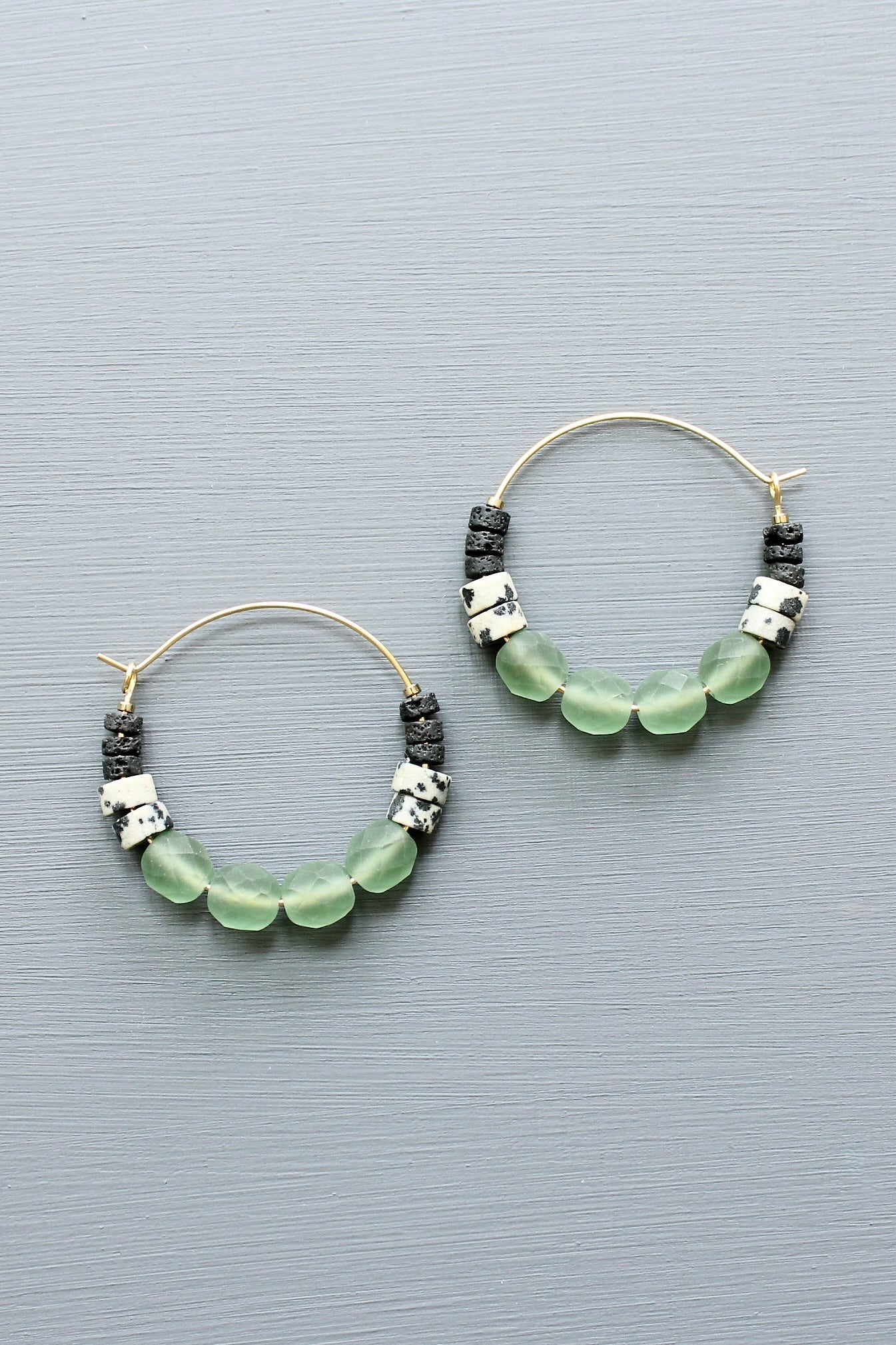 LEXE04 Seafoam hoop earrings