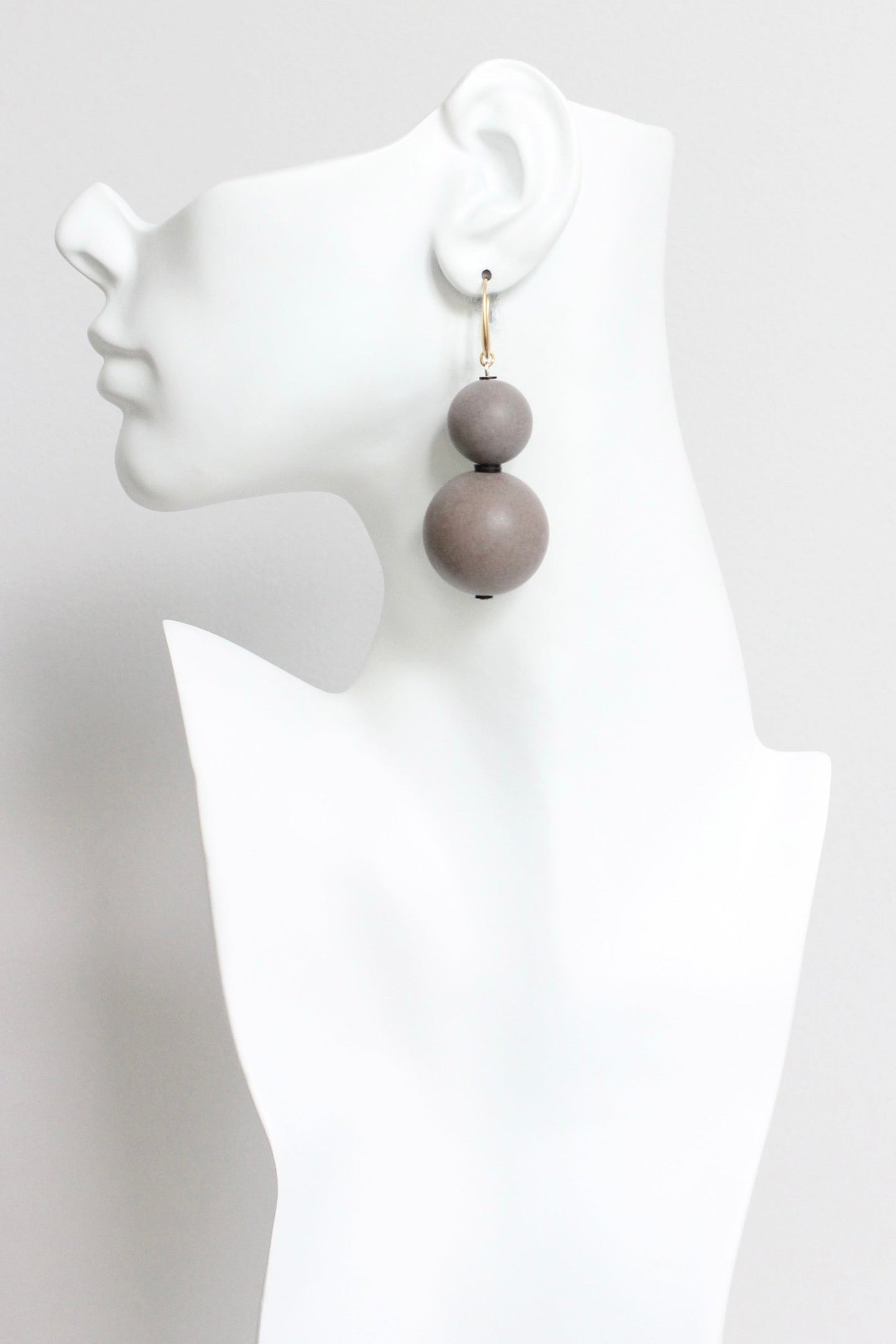LEXE37 Chestnut bauble earrings