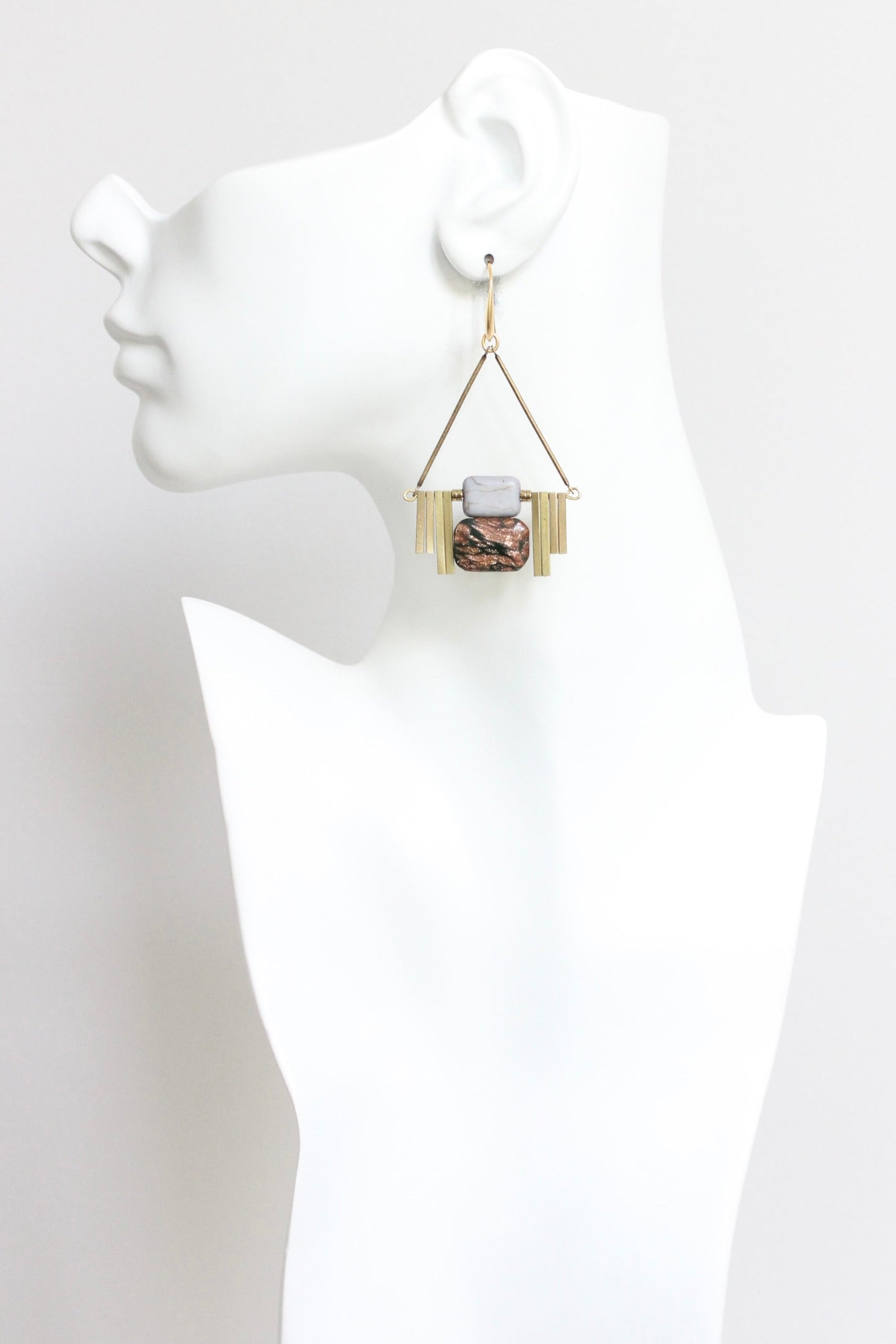 LEXE39 ArtDeco hunter green earrings