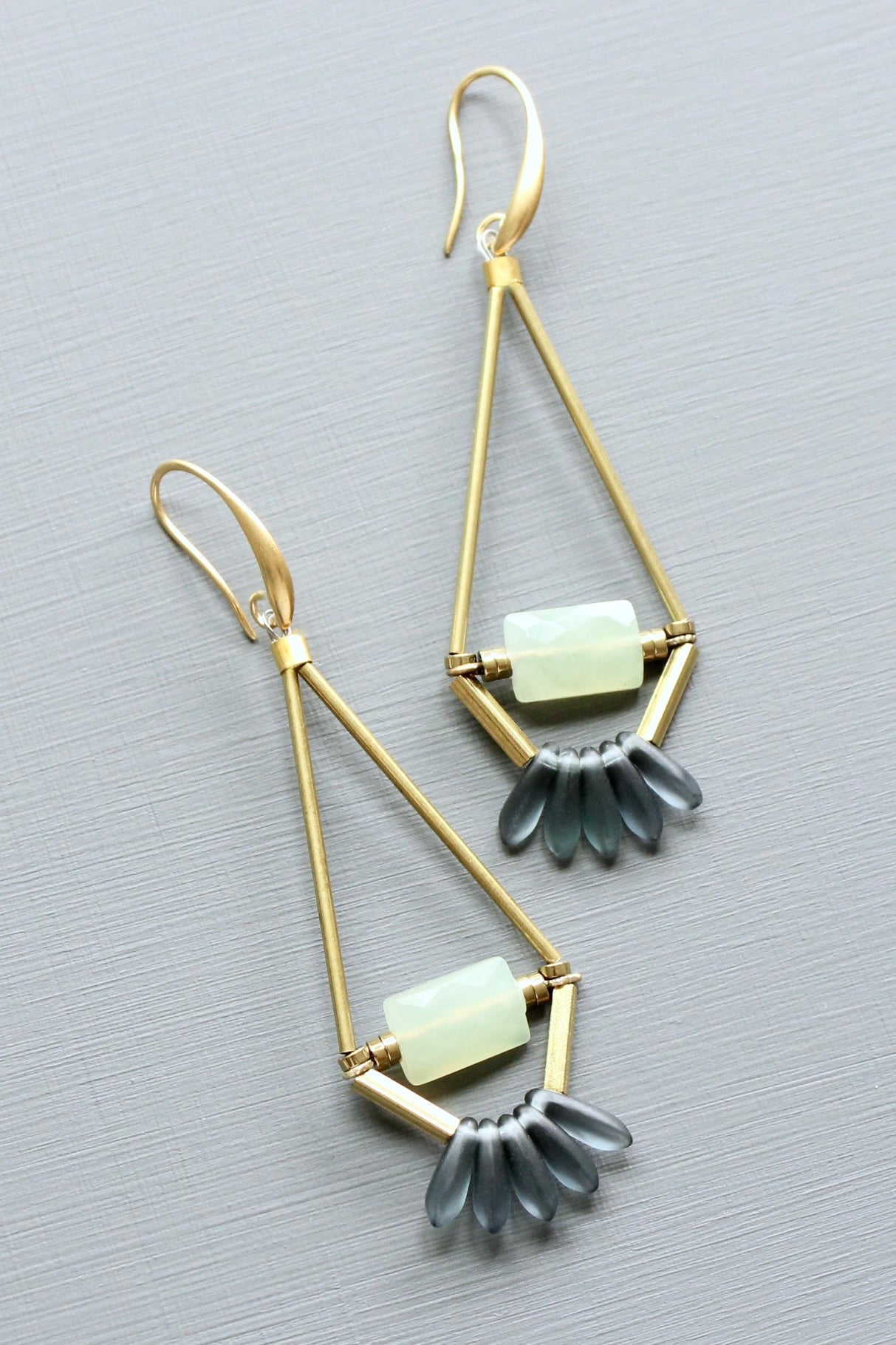LEXE47 Jade and blue montana earrings