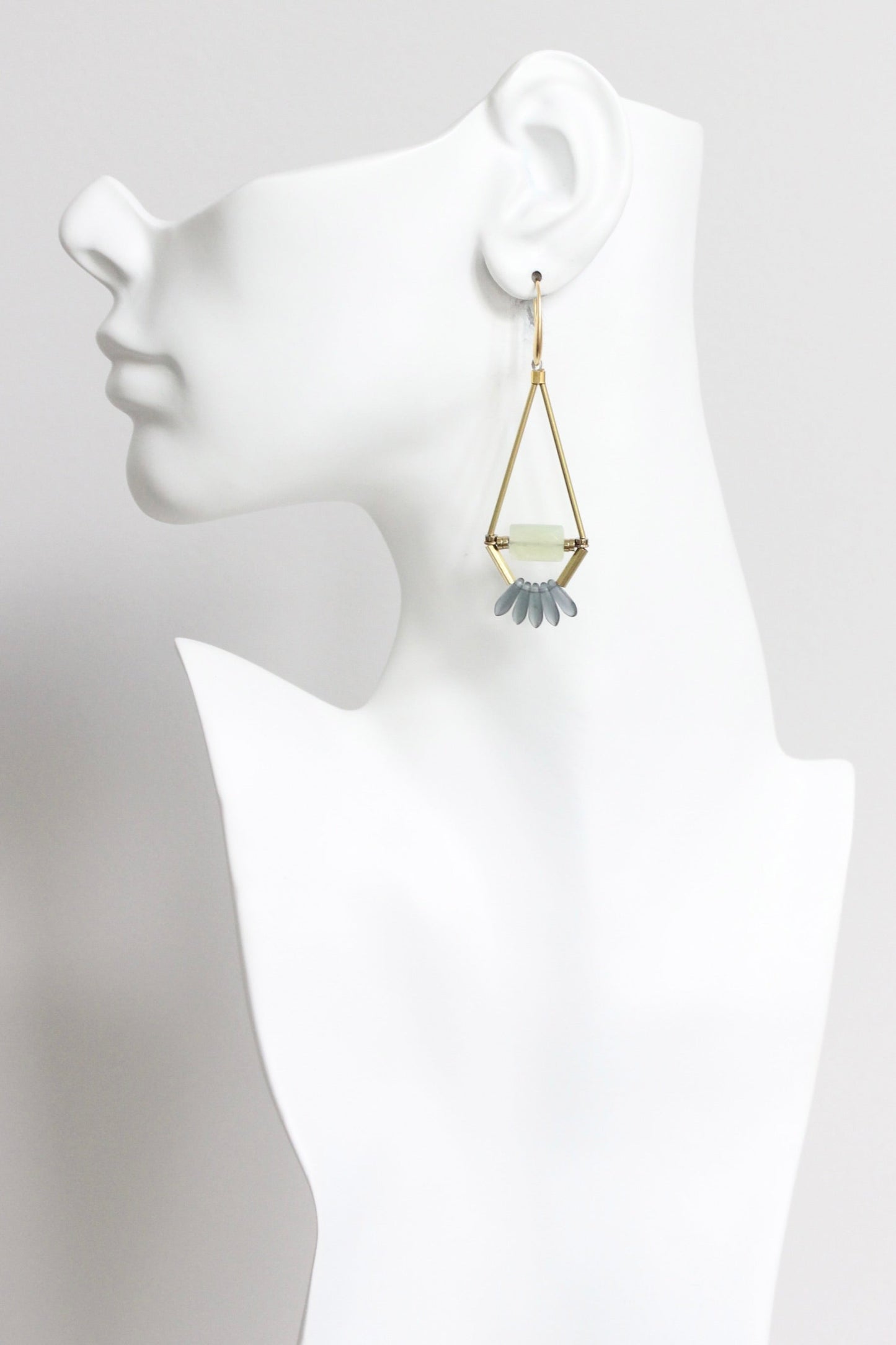 LEXE47 Jade and blue montana earrings