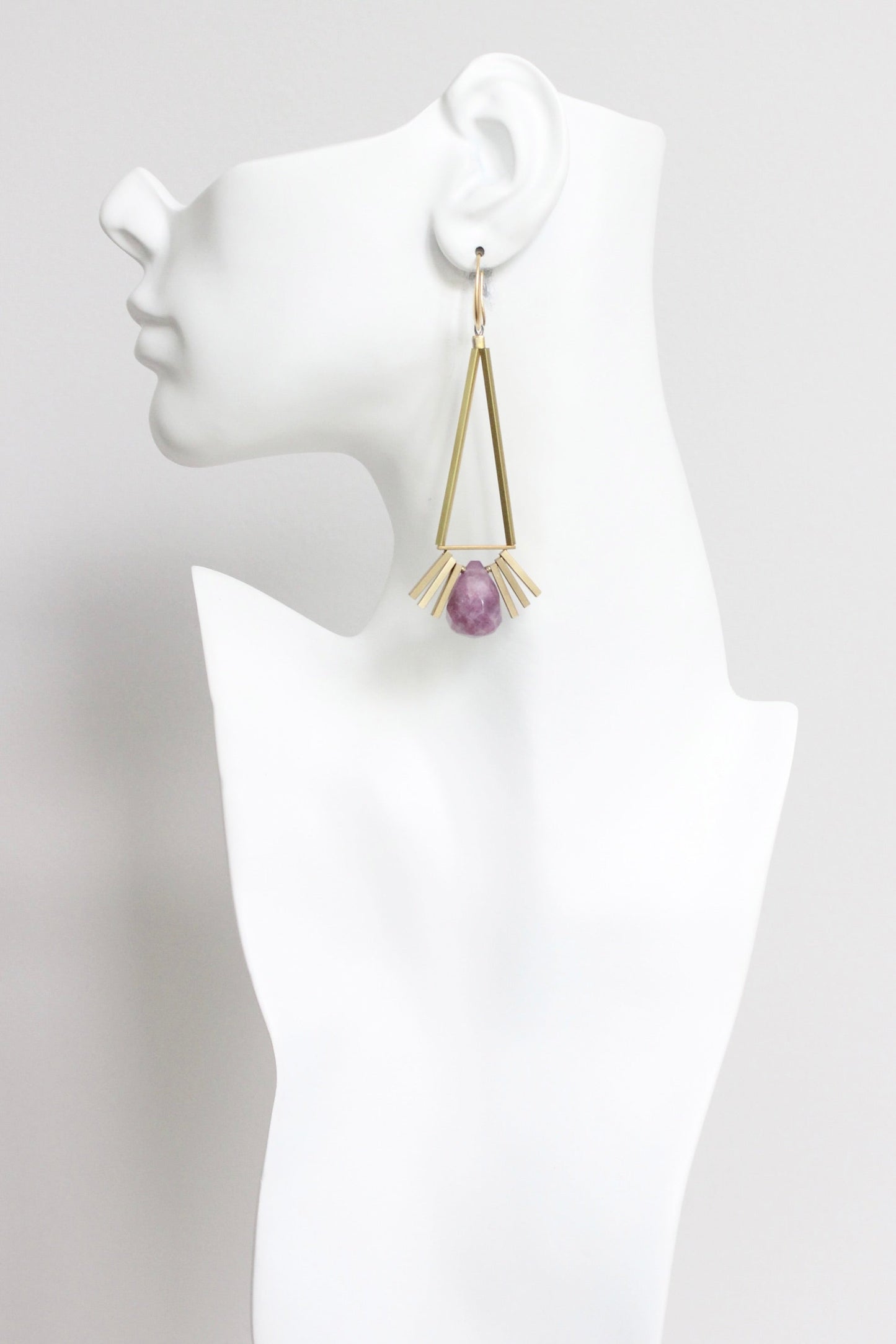 LEXE56 Purple geometric earrings