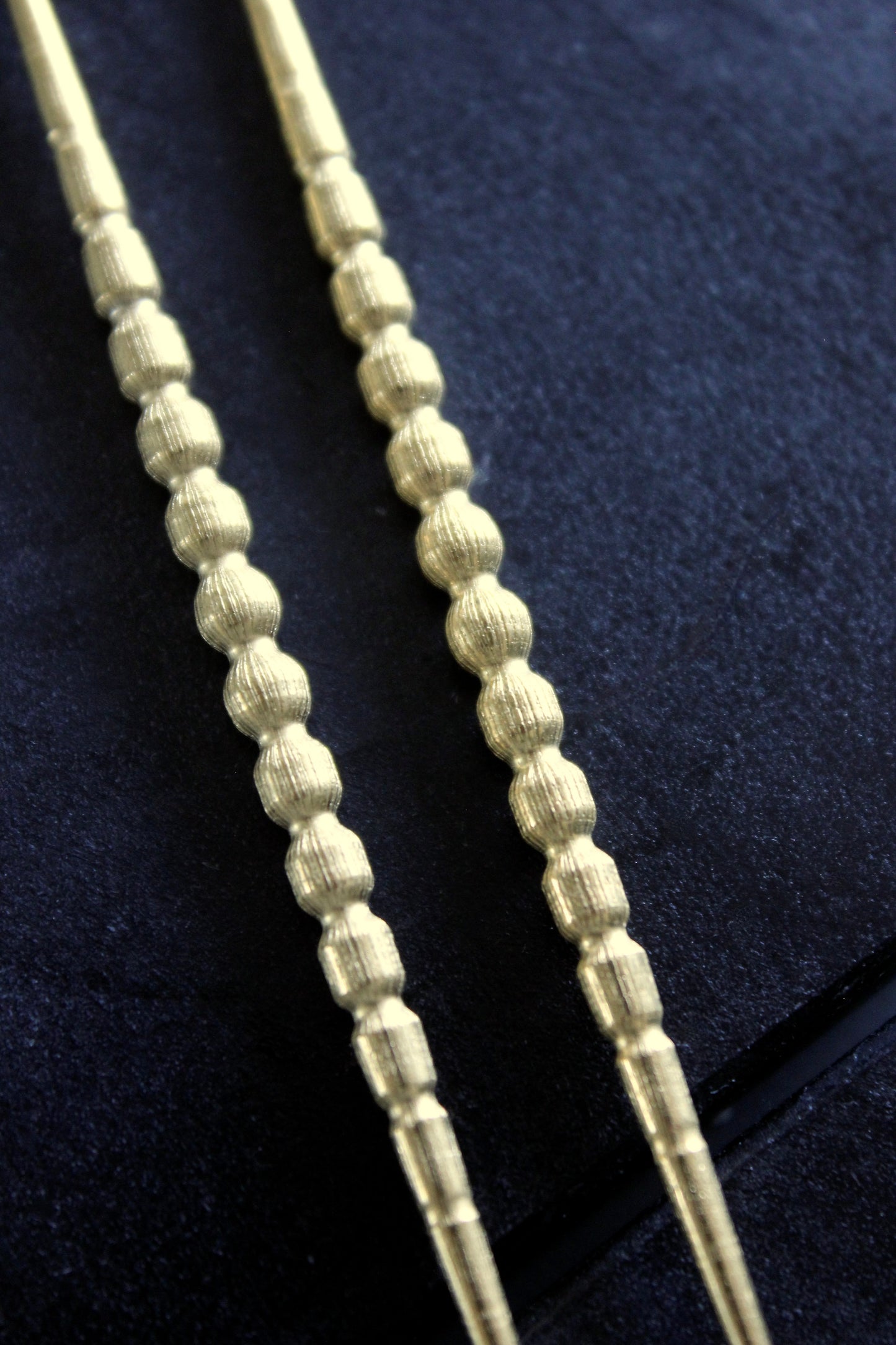 MLNE61 18k gold plated shoulder duster earrings