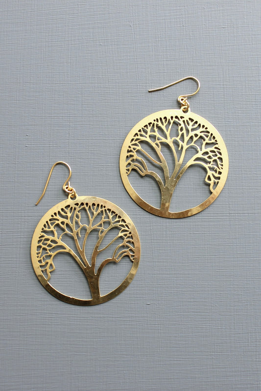 Tree of Life earrings 1.75 inches
