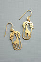 Giraffe earrings .75 inch