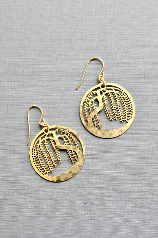 Willow tree earrings 1.25 inches