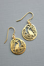 Mini egret earrings 1 inch