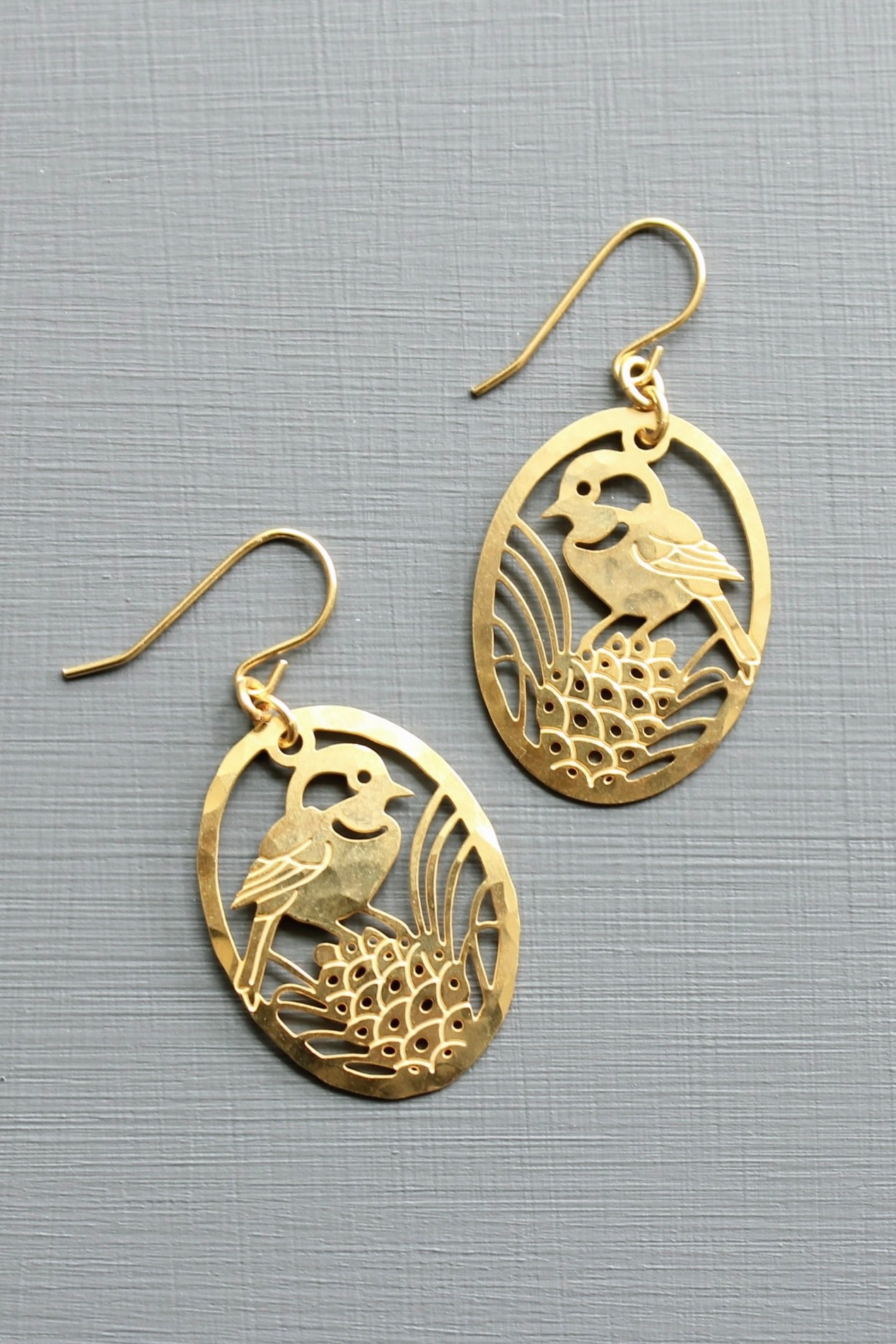 Chickadee earrings 1.375 inches