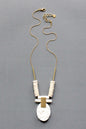 ISL3020 White carved jade pendant necklace