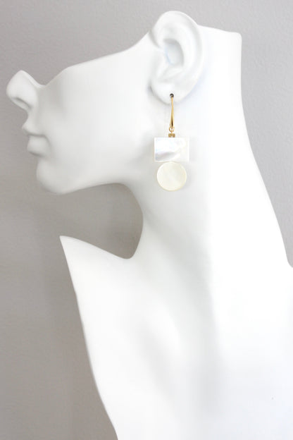 ISLE17 Mother-of-pearl geometric earrings