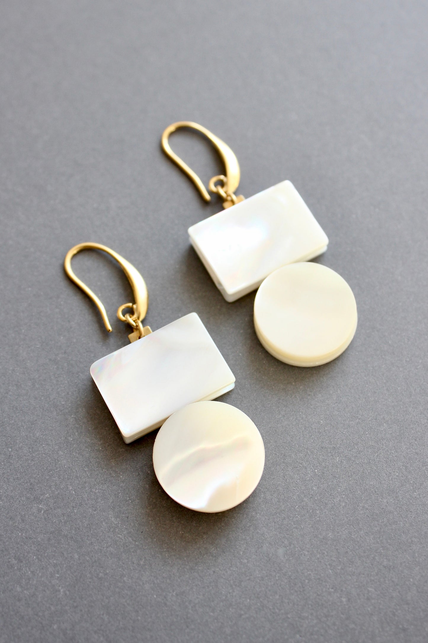 ISLE17 Mother-of-pearl geometric earrings