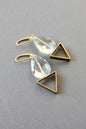 ISLE24 Crystal and brass earrings