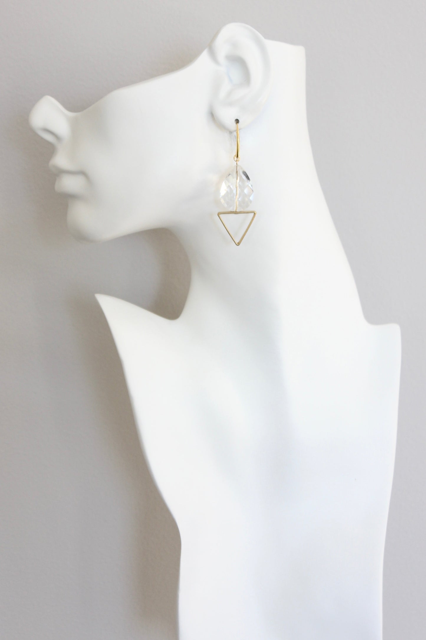 ISLE24 Crystal and brass earrings