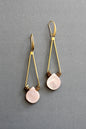 ISLE44 Mother-of-pearl and gold hematite earrings
