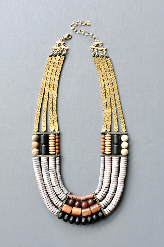 JLT223 4-strand Cleopatra statement necklace