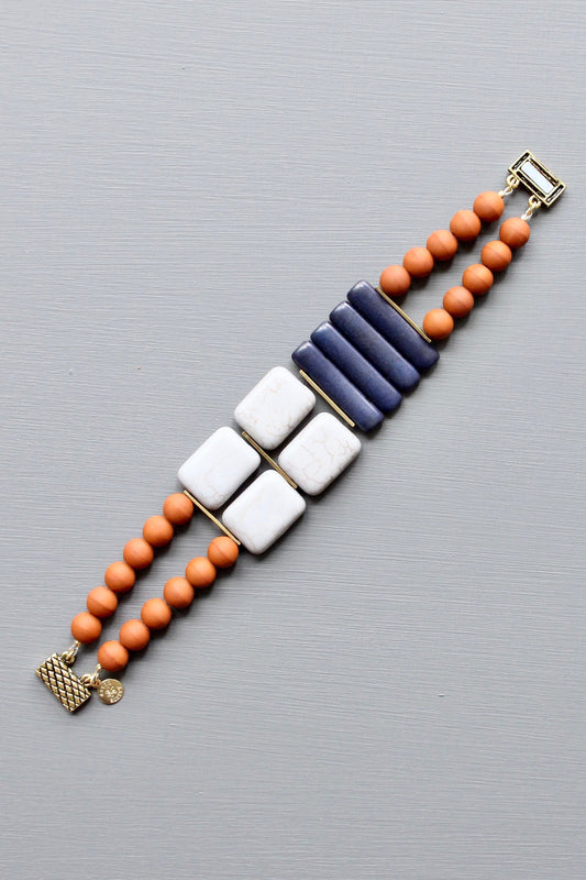 JLTB06 navy and gray bracelet