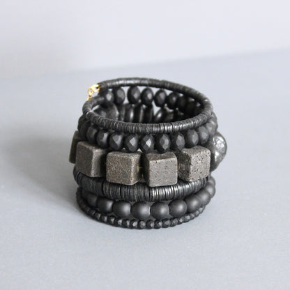 JLTB08 black wrap bracelet