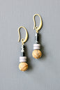 JLTE12 jasper mini earrings