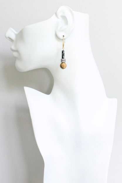 JLTE12 jasper mini earrings