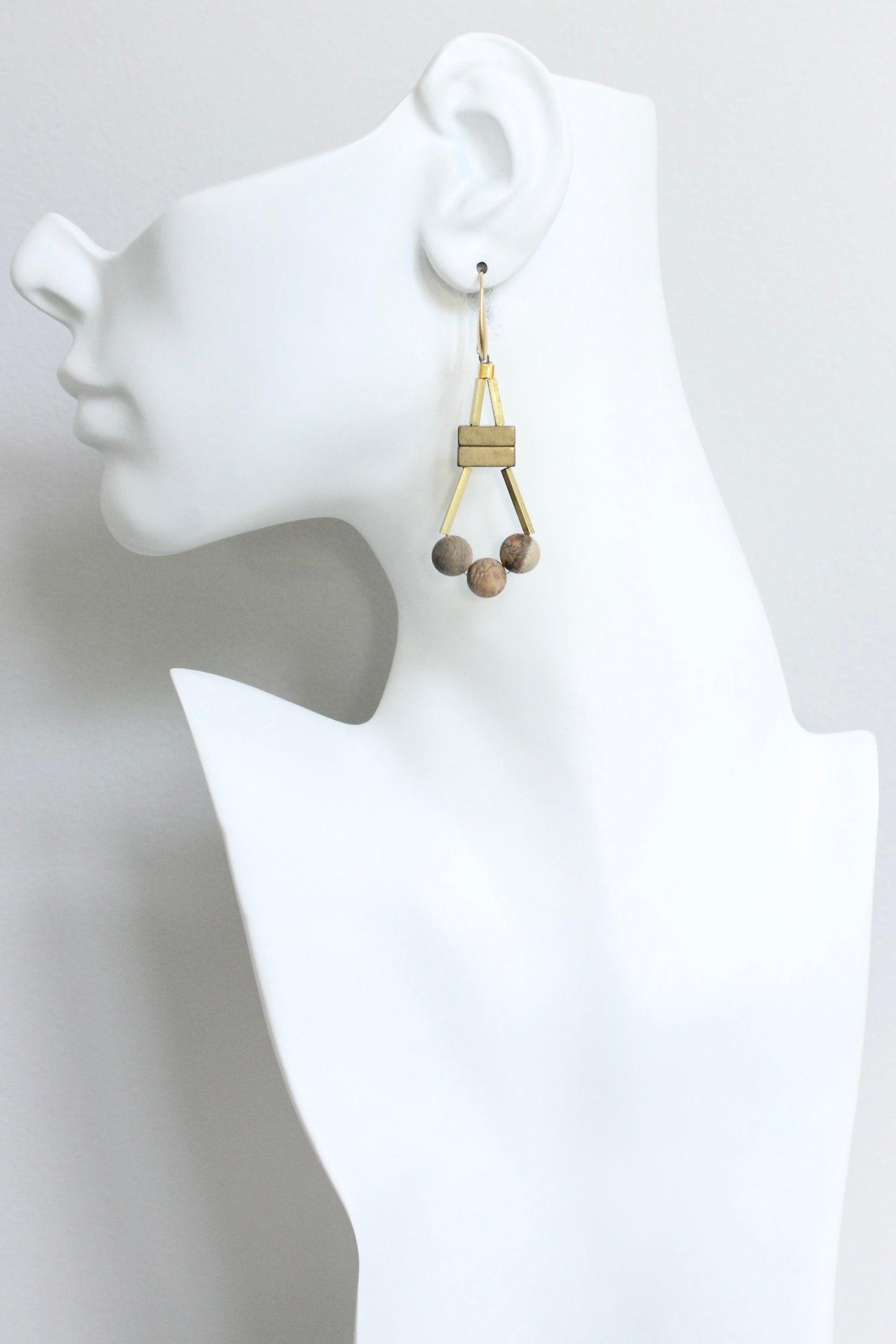 JLTE41 jasper geometric earrings