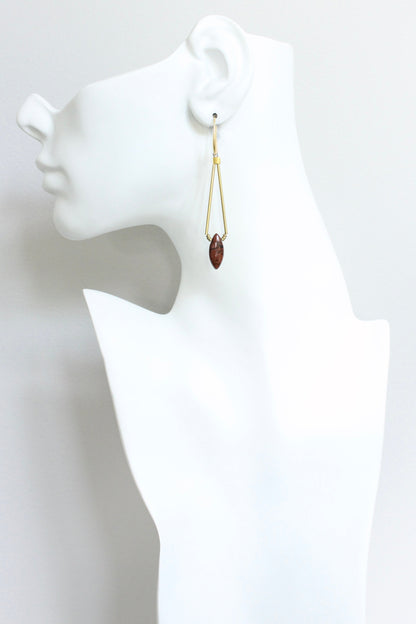 JLTE52 burgundy geometric earrings