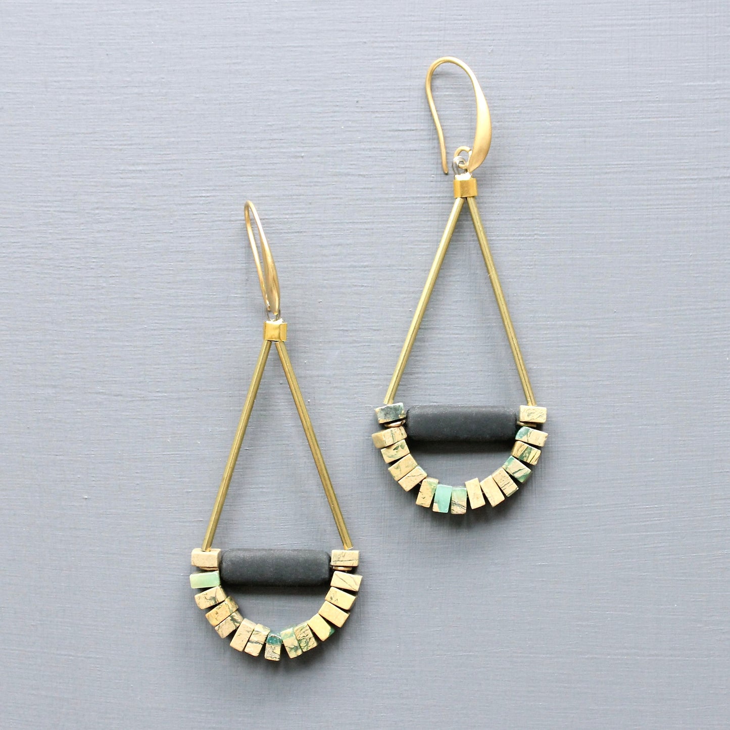 JLTE53 jasper geometric earrings