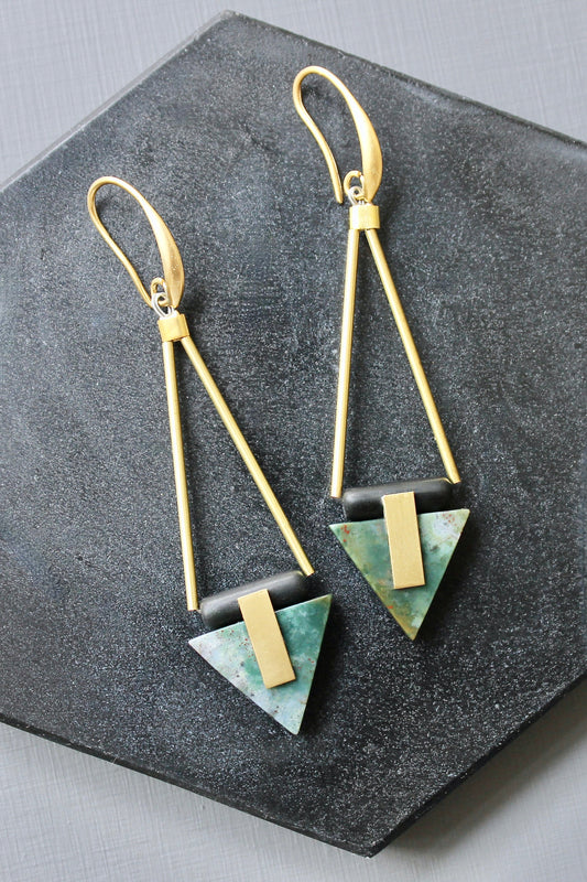 JLTE58 indian agate geometric earrings