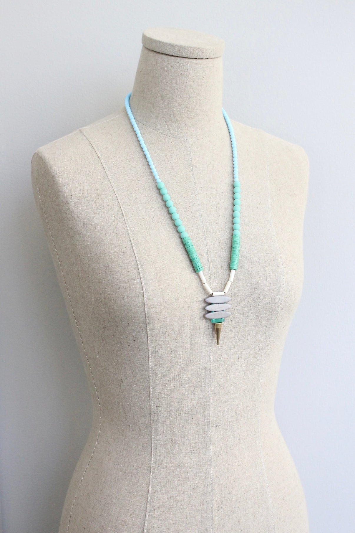 David Aubrey Turquoise Magnesite Chain Necklace
