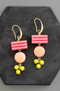 KYLE34 vintage coral glass earrings