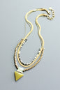 LEX115 Triple strand ArtDeco necklace