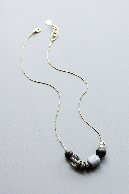 LEX116 Multi-stone necklace